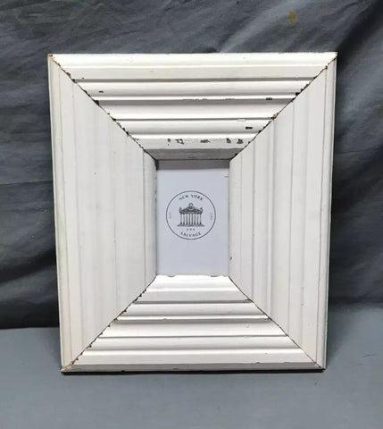Antique Reclaimed Wood Picture Frame  Wide Moulding 4x6 Recycled Old 1932-24B
