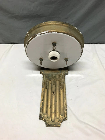 Antique Vintage Cast Iron Wall Sconce Steel Porcelain light Fixture Old 854-25B