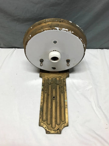 Antique Vintage Cast Iron Wall Sconce Steel Porcelain light Fixture Old 855-25B