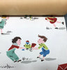 Single Antique Roll 18" Vintage Children Kids Playroom Wallpaper Old 1852-24B