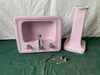 Antique 24x20 Ceramic Lavender Lilac Bathroom Pedestal Sink Kohler Vintage 91-25E