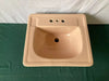Vintage Mid Century Ceramic Tan 20x18 Drop In Bath Sink Rheem Richmond Old 18-25E