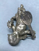 Vintage Nickel Cast Metal 5" Angel Love Cupid Old 1733-24B