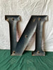 Vtg 24" Tall Red Porcelain Gas Service Station Metal Letter N Sign Old 219-25E