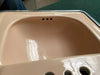 Vintage Mid Century Ceramic Tan 20x18 Drop In Bath Sink Rheem Richmond Old 18-25E