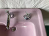 Antique 24x20 Ceramic Lavender Lilac Bathroom Pedestal Sink Kohler Vintage 91-25E