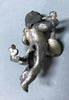 Vintage Nickel Cast Metal 5" Angel Love Cupid Old 1733-24B