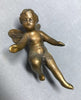 Vintage Pair Metal 4" Angels Figures Brass Love Cupids Old 1734-24B