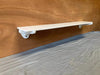 Antique 30" Milk Glass Shelf White Ceramic Brackets Old Vtg 381-24E