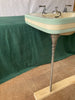 Antique India Ivory Pale Jade Porcelain Console Sink Chrome Brass legs 96-24E