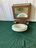 Antique Folding Railroad Passenger Car Wash Sink Water Tank Mirror Vtg 97-24E