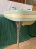 Antique India Ivory Pale Jade Porcelain Console Sink Chrome Brass legs 96-24E