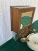 Antique Folding Railroad Passenger Car Wash Sink Water Tank Mirror Vtg 97-24E
