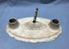 VTG Decorative Double Cast Iron Ceiling Flush Mount Light Fixture Old 1766-22B
