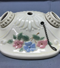 Victorian Ceramic Porcelain Double Ceiling Light Flush Mount VTG Floral 1536-22B