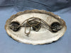 VTG Decorative Double Cast Iron Ceiling Flush Mount Light Fixture Old 1766-22B