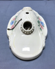 Victorian Ceramic Porcelain Double Ceiling Light Flush Mount VTG Floral 1536-22B