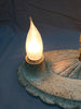 VTG Decorative Double Cast Iron Ceiling Flush Mount Light Fixture Old 1766-22B