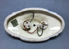 Victorian Ceramic Porcelain Double Ceiling Light Flush Mount VTG Floral 1536-22B