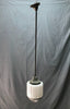 VTG 9" Textured Milk Glass Holophane Hanging Ceiling Light on Pole Old 1432-22B