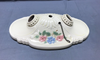 Victorian Ceramic Porcelain Double Ceiling Light Flush Mount VTG Floral 1536-22B