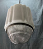 VTG 9" Textured Milk Glass Holophane Hanging Ceiling Light on Pole Old 1432-22B