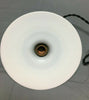 Antique Brass Light Fixture VTG 9" Milk Glass Saucer Shade 237-22B