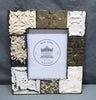 Salvaged Antique 8x10 Tin Ceiling 3" Patchwork Metal Picture Frame Photo Old 50-25B