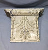 Architectural Salvaged 22" Embossed Torch Metal Tin Mantle Shelf Old 1968-24B