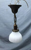 Victorian Hanging Ceiling Light Fixture 5" Scalloped Milk Glass Shade 1971-24B