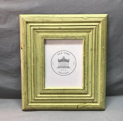 Antique Wood Picture Frame Moulding 8X10 Picture Green Recycled Old 1603-24B