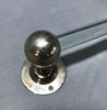 Antique 17" Glass Nickel Brass Towel Bar Ball End Brasscrafters VTG Old 1974-24B