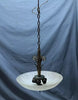 VTG Art Deco Brass Glass Ceiling Florete Light Fixture Shabby Old Chic 11-25B