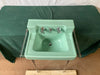 Vintage Jadeite Ming Green Bath Wall Sink Chrome legs Towel Bars Standard 32-25E