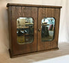 VTG Oak Hardwood Wall Mount Double Door Mirror Medicine Cabinet Old 120-25B