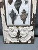 Antique VTG Shabby Tin Ceiling Metal 8X10 Picture Frame 11x23 Chic Old 1977-24B