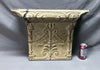 Architectural Salvaged 22" Embossed Torch Metal Tin Mantle Shelf Old 1968-24B