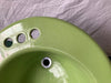 Vtg 19" Round Cast Iron Fresh Lime Green Self Rimming Drop In Sink Kohler 11-25E