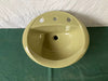 Vtg Avocado Green 16x19 Oval Self Rimming Drop In Sink NOS Crane Old 30-25E