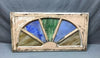 Antique 5 Lite 18x34 Stained Slag Glass Transom Window Shabby Old VTG 1965-24B