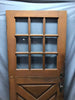 Antique VTG Solid Wood Entryway Dutch Door 9 Lite 34x77 Varnished Old 1966-24B