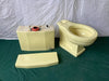 Vtg Mid Century Manchu Yellow Porcelain Toilet Old Standard Bath We Ship 21-24E