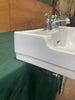 Vintage Deco 20x18 Mid Century White Wall Sink Chrome legs Old Standard 408-24E