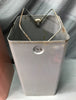 Antique Pink Deco Metal Dental Medical Industrial Waste Trash Can 1096-25B