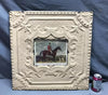 Antique TIN CEILING Metal 8X10 Picture Frame 23" SQ Decorative Recycled 1785-24B