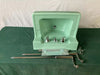 Vintage Jadeite Ming Green Bath Wall Sink Chrome legs Towel Bars Standard 32-25E