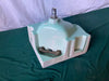 Vtg Mid Century 24" Jadeite Ming Green Corner Wall Sink Standard Bath 371-24E