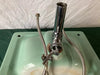 Vintage Jadeite Ming Green Bath Wall Sink Chrome legs Towel Bars Standard 32-25E