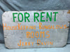 VTG Double Sided Shabby 18x30 Wood Housekeeping & Bungalows Sign Old 1985-24B