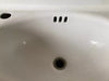 Vintage 27x15 Cast Iron White Porcelain High Back Half Round Wall Sink 34-25E